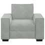 Sillón sofá gris claro 60 cm terciopelo