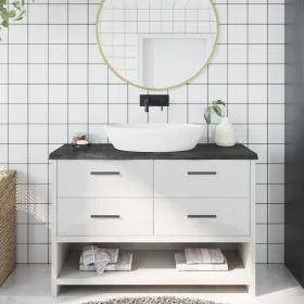 Encimera de baño madera tratada marrón oscuro 120x50x(2-4) cm de vidaXL, Encimeras - Ref: Foro24-3156237, Precio: 84,76 €, De...