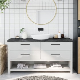 Dark brown treated wood bathroom countertop 160x40x(2-6) cm by vidaXL, Countertops - Ref: Foro24-3156252, Price: 112,20 €, Di...