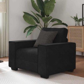 Sillón de terciopelo negro 60 cm Sillón de terciopelo negro 60 cm