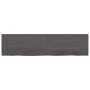 Encimera de baño madera tratada marrón oscuro 160x40x(2-6) cm