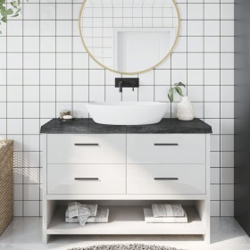 Dark brown treated wood bathroom countertop 120x60x(2-6) cm by vidaXL, Countertops - Ref: Foro24-3156240, Price: 117,96 €, Di...