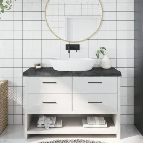Encimera de baño madera tratada marrón oscuro 120x60x(2-6) cm de vidaXL, Encimeras - Ref: Foro24-3156240, Precio: 116,47 €, D...