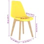 Sillas de comedor 2 unidades plástico amarillo