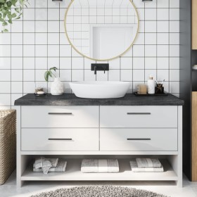 Encimera de baño madera tratada marrón oscuro 160x60x(2-6) cm de vidaXL, Encimeras - Ref: Foro24-3156256, Precio: 150,89 €, D...