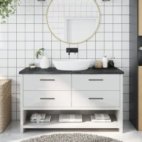 Dark brown treated wood bathroom countertop 140x40x(2-4) cm by vidaXL, Countertops - Ref: Foro24-3156243, Price: 81,20 €, Dis...