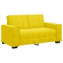 Sofá de 2 plazas terciopelo amarillo 120 cm