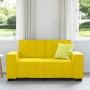 Sofá de 2 plazas terciopelo amarillo 120 cm
