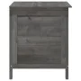 Arcón de jardín madera maciza abeto gris antracita 50x49x56,5cm de vidaXL, Cajas de almacenaje para exteriores - Ref: Foro24-...
