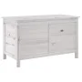 Arcón de jardín madera maciza abeto blanco 99x49,5x58,5 cm de vidaXL, Cajas de almacenaje para exteriores - Ref: Foro24-36475...