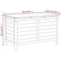 Arcón de jardín madera maciza abeto blanco 99x49,5x58,5 cm de vidaXL, Cajas de almacenaje para exteriores - Ref: Foro24-36475...