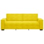 Sofá de 3 plazas terciopelo amarillo 180 cm