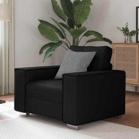 Sillón sofá con cojín Negro 99 x 78 x 84 cm Cuero artificial