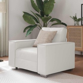Sillón sofá con cojín Blanco 99 x 78 x 84 cm Cuero artificial