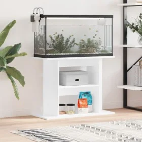Soporte para acuario madera de ingeniería blanco 80x35x60 cm von vidaXL, Aquarium unterstützt - Ref: Foro24-833575, Preis: 50...