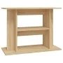 Engineered wood aquarium support Sonoma oak 80x35x60 cm by vidaXL, Aquarium supports - Ref: Foro24-833578, Price: 53,68 €, Di...