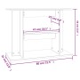 Aquariumhalterung aus Holzwerkstoff, geräucherte Eiche, 80 x 35 x 60 cm von vidaXL, Aquarium unterstützt - Ref: Foro24-833580...