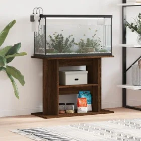 Engineered wood aquarium support brown oak 80x35x60 cm by vidaXL, Aquarium supports - Ref: Foro24-833582, Price: 52,08 €, Dis...