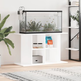 Weiße Aquariumhalterung aus Holzwerkstoff, 100 x 40 x 60 cm von vidaXL, Aquarium unterstützt - Ref: Foro24-833583, Preis: 69,...