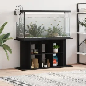 Schwarze Aquariumhalterung aus Holzwerkstoff, 100 x 40 x 60 cm von vidaXL, Aquarium unterstützt - Ref: Foro24-833584, Preis: ...