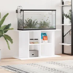 Aquarienhalter aus Holzwerkstoff weiß glänzend 100x40x60 cm von vidaXL, Aquarium unterstützt - Ref: Foro24-833585, Preis: 77,...