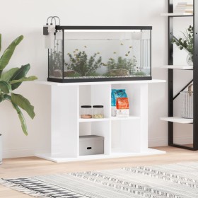 Aquarienhalter aus Holzwerkstoff weiß glänzend 100x40x60 cm von vidaXL, Aquarium unterstützt - Ref: Foro24-833585, Preis: 78,...