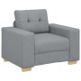 Sillón Sofá Tela Gris Claro 60 cm en Sofás | Comprar online en Foro24