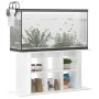 Aquarium support in white glossy engineered wood 120x40x60 cm by vidaXL, Aquarium supports - Ref: Foro24-833593, Price: 75,70...