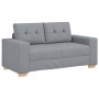 Sofá Loveseat gris claro 120 cm de tela