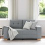 Sofá Loveseat gris claro 120 cm de tela
