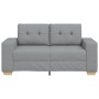 Sofá Loveseat gris claro 120 cm de tela