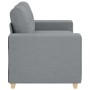 Sofá Loveseat gris claro 120 cm de tela