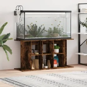 Engineered wood aquarium support smoked oak 120x40x60 cm by vidaXL, Aquarium supports - Ref: Foro24-833596, Price: 89,31 €, D...