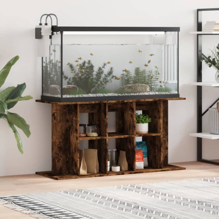Engineered wood aquarium support smoked oak 120x40x60 cm by vidaXL, Aquarium supports - Ref: Foro24-833596, Price: 90,81 €, D...