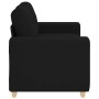 Sofá Loveseat de tela negra de 120 cm