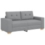 Sofá Loveseat gris claro 140 cm de tela