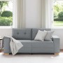Sofá Loveseat gris claro 140 cm de tela