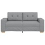 Sofá Loveseat gris claro 140 cm de tela