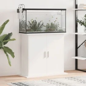 White engineered wood aquarium support 81x36x73 cm by vidaXL, Aquarium supports - Ref: Foro24-833599, Price: 97,16 €, Discoun...