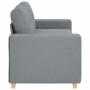 Sofá Loveseat gris claro 140 cm de tela