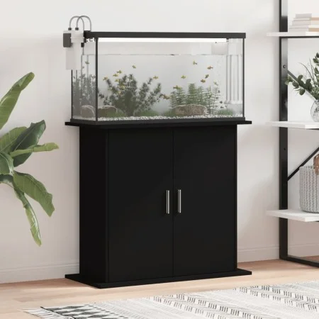 Black engineered wood aquarium support 81x36x73 cm by vidaXL, Aquarium supports - Ref: Foro24-833600, Price: 84,52 €, Discoun...