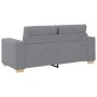 Sofá Loveseat gris claro 140 cm de tela