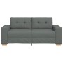 Sofá Loveseat gris oscuro 140 cm de tela