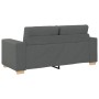 Sofá Loveseat gris oscuro 140 cm de tela