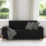 Sofá Loveseat de tela negra de 140 cm