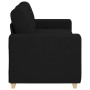 Sofá Loveseat de tela negra de 140 cm