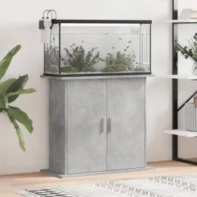 Soporte de acuario madera ingeniería gris hormigón 81x36x73 cm de vidaXL, Soportes para acuarios - Ref: Foro24-833603, Precio...