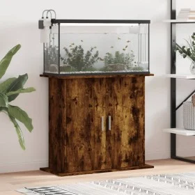 Engineered wood aquarium support smoked oak 81x36x73 cm by vidaXL, Aquarium supports - Ref: Foro24-833604, Price: 98,43 €, Di...
