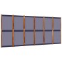 Biombo divisor de 6 paneles azul oscuro 420x180 cm