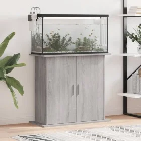 Sonoma gray engineered wood aquarium support 81x36x73 cm by vidaXL, Aquarium supports - Ref: Foro24-833605, Price: 97,16 €, D...